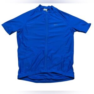 Louis Garneau men’s Cycling Jersey Stretch Short Sleeve pockets Blue size medium